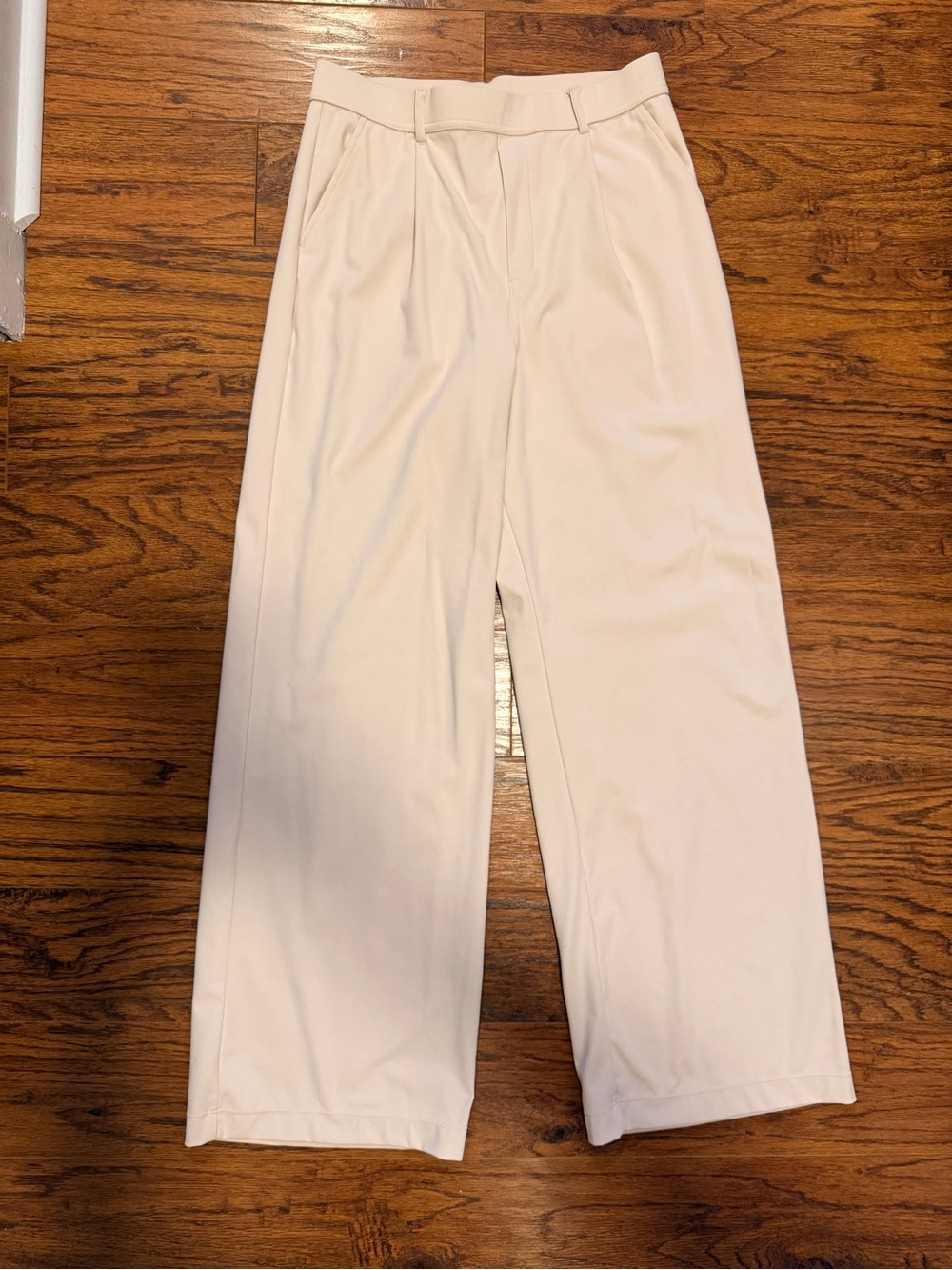 M Halara Flex DayStretch High Waisted Pocket Straight Leg Work Pants in oat milk - Picture 2 of 5